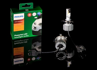 H4 Fanless LED Bulbs Philips Set